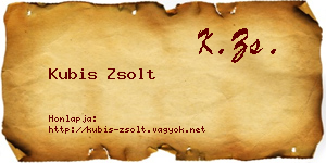 Kubis Zsolt névjegykártya